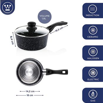 Cacerola Baja 28cm Wccc0085l28mbb Westinghouse - Sartén Antiadherente  Inducción - Con Tapa De Cristal - Edición Especial con Ofertas en Carrefour