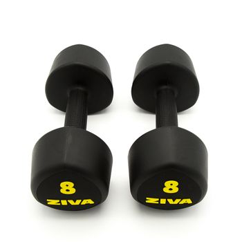 2 Mancuernas De 8 Kg Ziva Classic Studio Negras