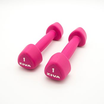 2 Mancuernas De 1 Kg Ziva Chic Studio Rosa