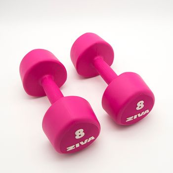 2 Mancuernas De 8 Kg Ziva Chic Studio Rosa