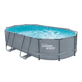 Piscina Tubular Ovalada 488x305x107cm Gris