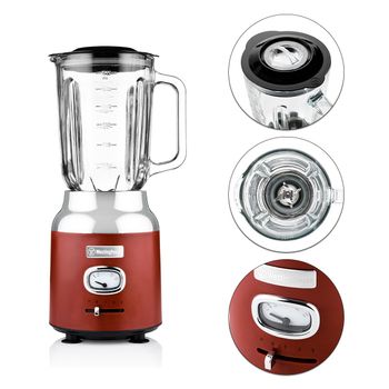 Batidora De Mesa Retro Westinghouse Wkbe221rd Color Rojo - 600w De Potencia Y Capacidad De 1.5l