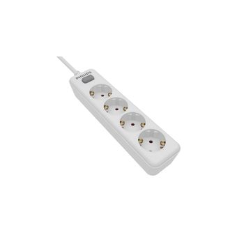 Aigostar - Regleta con 2 enchufes y 3g1.0m㎡ 1.5m alargador con interruptor