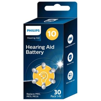 Philips Za10bx30/00 Pilas Minicells Zinc Air