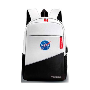 Nasa Bag05 White Black / Mochila Para Portátil 15.6"