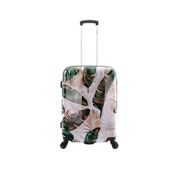 Maleta Mediana Trolley Rígida 67x46x25 Cm, 4 Ruedas, 77 Litros, Material Abs, Candado Tsa