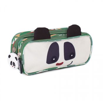 Ld - Estuche 2 Cremalleras Panda