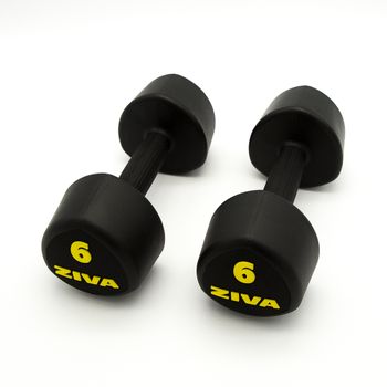 2 Mancuernas De 6 Kg Ziva Classic Studio Negras