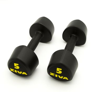 2 Mancuernas De 5 Kg Ziva Classic Studio Negras