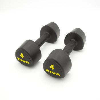 2 Mancuernas De 4 Kg Ziva Classic Studio Negras