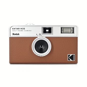 Kodak Rk0110 - Kit Cámara De Película Kodak Ektar H35 Marrón + Película 35mm Half Frame