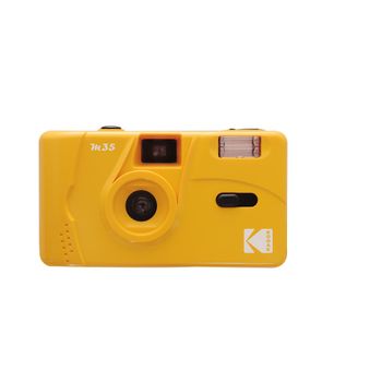 Kodak M35 Da00233 - Cámara Recargable De 35 Mm, Objetivo Gran Angular Fijo, Visor Óptico, Flash Incorporado, Pila Aaa - Amarillo