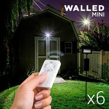 Focos Led Walled Mini Con Mando Pack De 6, Para Uso Exclusivo En Interiores