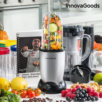 Licuadora Batidora De Vaso Con Recetario One Touch Innovagoods 250w Gris