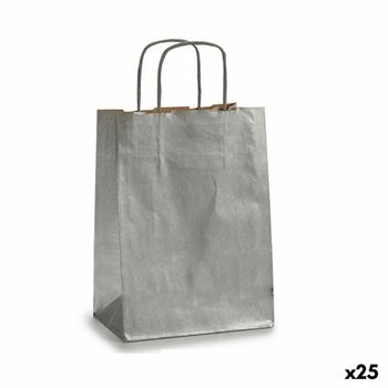 Bolsa De Papel Plateado (18 X 8 X 31 Cm) (25 Unidades)