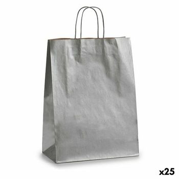 Bolsa De Papel Plateado (32 X 12 X 50 Cm) (25 Unidades)