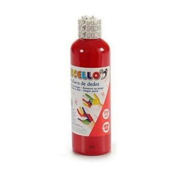 Pintura De Dedos 200 Ml Rojo 12 Unidades