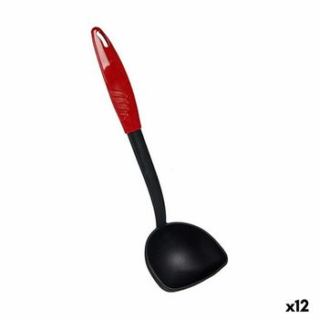 Cucharón Plástico Rojo Negro Nailon (6,5 X 30,5 X 9 Cm) (12 Unidades)