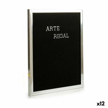 Cuadro Plateado Negro Panel 144 Letras (2,5 X 50,5 X 40,5 Cm) (12 Unidades)