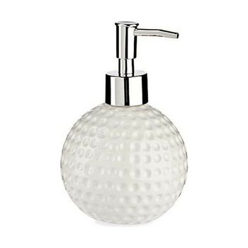 Dispensador De Jabón Golf Cerámica Metal Blanco 12 Unidades (300 Ml)