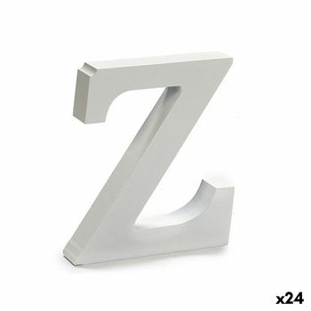 Letra Z Madera Blanco (2 X 16 X 14,5 Cm) (24 Unidades)