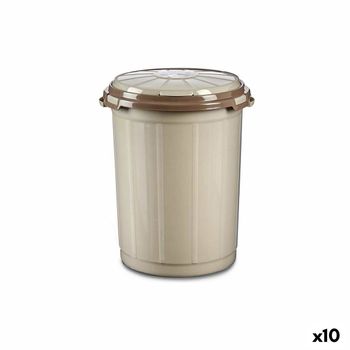 Cubo Para La Basura Beige Plástico 35 L (41 X 44 X 43 Cm) (10 Unidades)