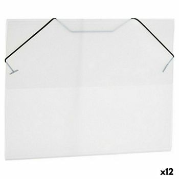 Carpeta Negro Transparente A4 (26 X 1 X 35,5 Cm) (12 Unidades)