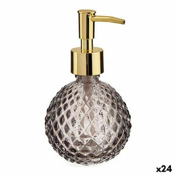 Dispensador De Jabón 200 Ml Dorado Antracita Vidrio Abs 24 Unidades (8,5 X 15 X 9 Cm)