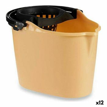 Cubo De Fregar Negro Beige Polipropileno (15 L)