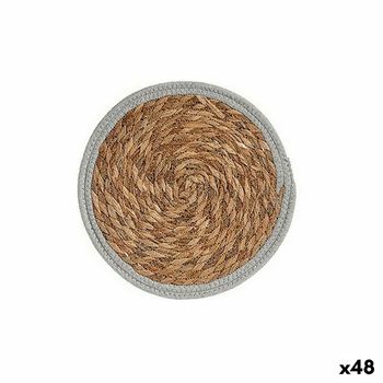 Salvamantel Ø 30 Cm Natural Gris Fibra Natural (48 Unidades)