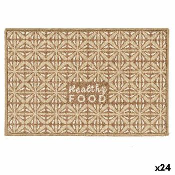 Alfombra Healthy Food 40 X 1 X 60 Cm Beige Poliamida Látex (24 Unidades)