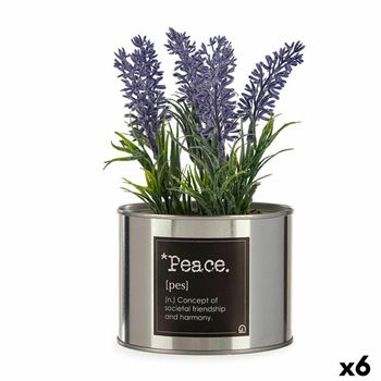 Planta Decorativa Plástico Lavanda Lata 6 Unidades