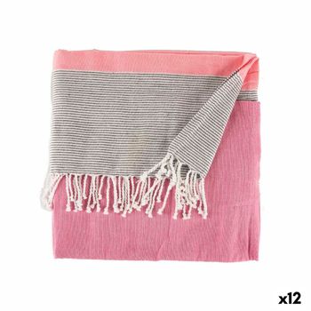 Foulard Multiusos Rayas 160 X 200 Cm Rosa (12 Unidades)