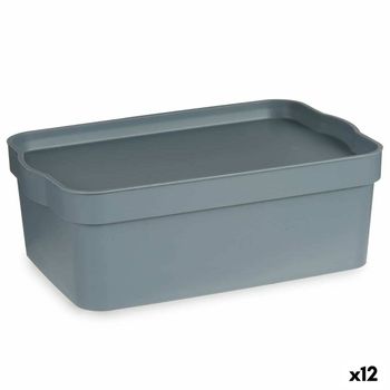 Life story caja almacenaje con tapa large 45l gris anthracite