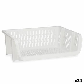 Cesta Para Verduras Blanco Polipropileno (30 X 13,5 X 38,7 Cm) (24 Unidades)