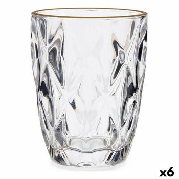 Vaso Dorado Transparente Vidrio (270 Ml) (6 Unidades)