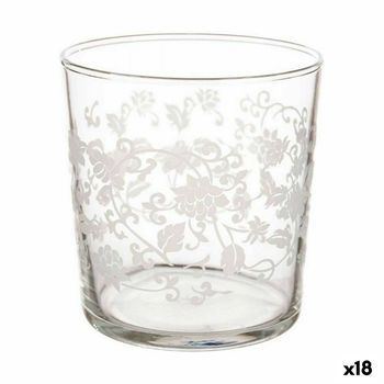 Vaso Para Cerveza Hoja De Planta Transparente Blanco Vidrio (380 Ml) (18 Unidades)