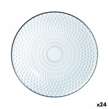 Plato De Postre Luminarc Pampille Clear Transparente Vidrio (19 Cm) (24 Unidades)