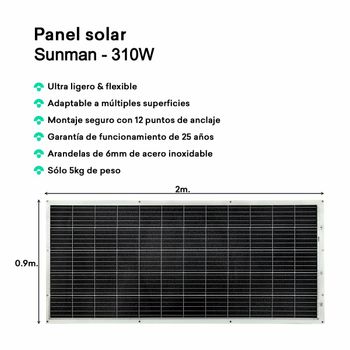 Kit Solar Autoinstalable Polímero 2 X 0,9 M Kitplug&playflex600 - Tornasol Energy. Negro