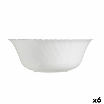 Ensaladera Luminarc Feston Blanco Vidrio (25 Cm) (6 Unidades)