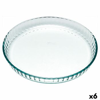 Molde Para Horno Pyrex Classic Redondo Plano Transparente 25 X 25 X 4 Cm (6 Unidades)