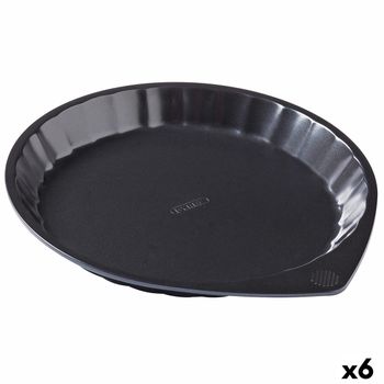 Molde Para Horno Pyrex Magic Redondo Negro Plano Ø 30 Cm (6 Unidades)