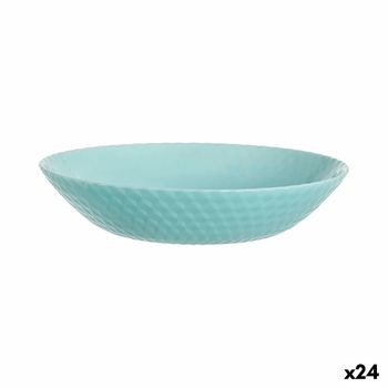 Plato Hondo Luminarc Pampille Turquesa Vidrio (20 Cm) (24 Unidades)