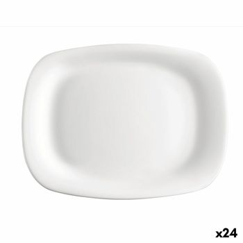 Fuente De Cocina Bormioli Rocco Parma Rectangular Blanco Vidrio 20 X 28 Cm (24 Unidades)