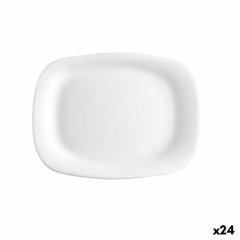 Fuente De Cocina Bormioli Rocco Parma Rectangular Blanco Vidrio (18 X 21 Cm) (24 Unidades)