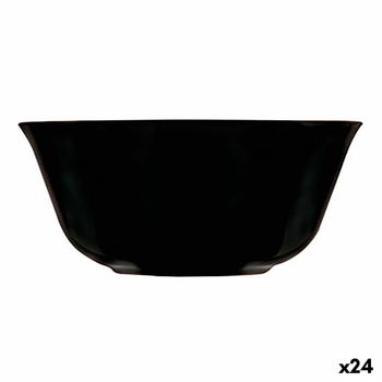 Bol Luminarc Carine Negro Multiusos Vidrio (12 Cm) (24 Unidades)