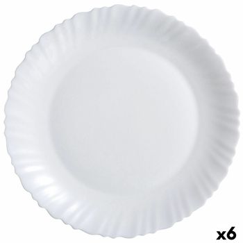 Fuente De Cocina Luminarc Feston Blanco Vidrio (ø 30 Cm) (6 Unidades)