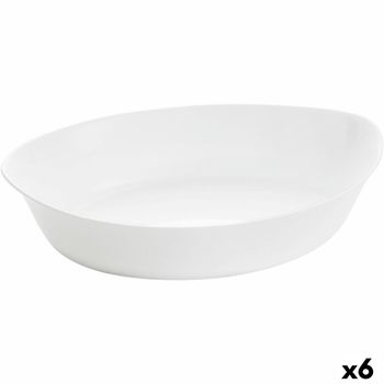 Fuente De Cocina Luminarc Smart Cuisine Ovalado 32 X 20 Cm Blanco Vidrio (6 Unidades)