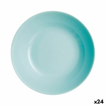 Plato Hondo Luminarc Diwali Turquesa 20 Cm Turquesa Vidrio (24 Unidades)