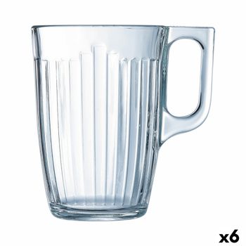 Taza Luminarc Nuevo Desayuno Transparente Vidrio (320 Ml) (6 Unidades)